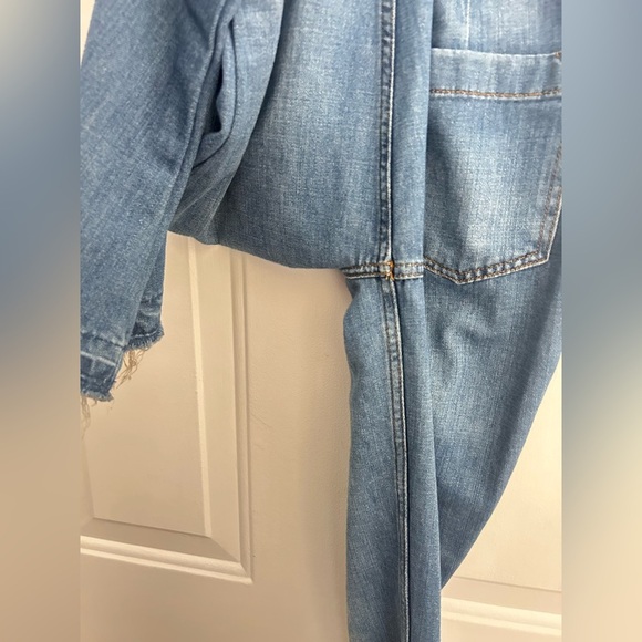 We The Free • Wide Leg Frayed Hem Mindy Rigid Flares High Rise Denim Jean Sz 26 - Picture 10 of 11
